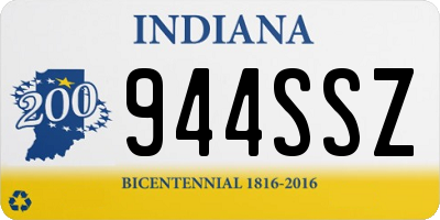 IN license plate 944SSZ