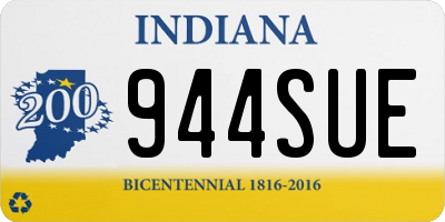 IN license plate 944SUE
