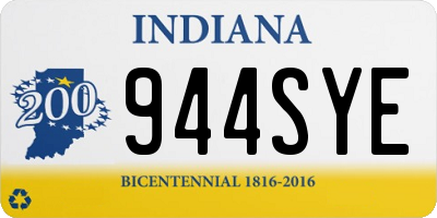 IN license plate 944SYE