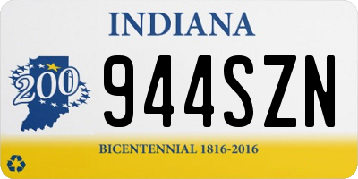 IN license plate 944SZN