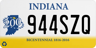 IN license plate 944SZQ
