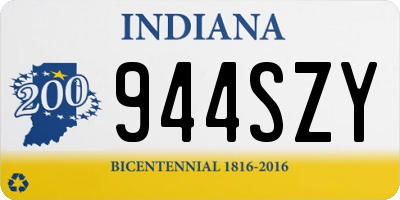 IN license plate 944SZY