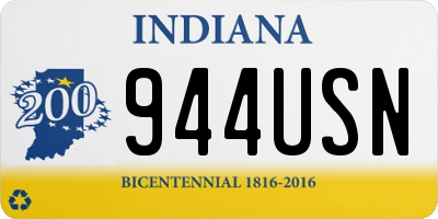 IN license plate 944USN