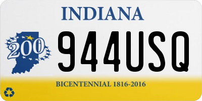 IN license plate 944USQ
