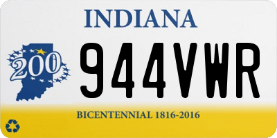 IN license plate 944VWR