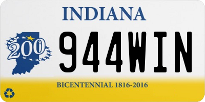 IN license plate 944WIN