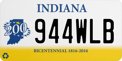 IN license plate 944WLB