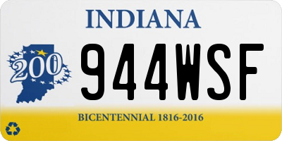 IN license plate 944WSF