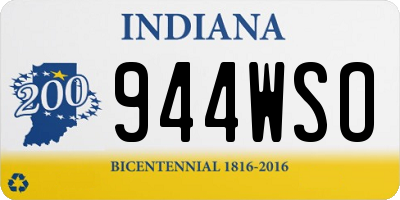 IN license plate 944WSO