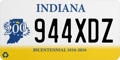 IN license plate 944XDZ