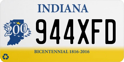 IN license plate 944XFD