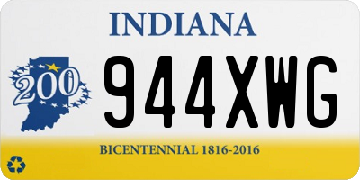 IN license plate 944XWG