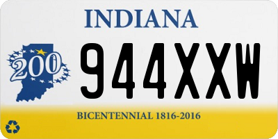 IN license plate 944XXW