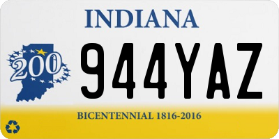 IN license plate 944YAZ