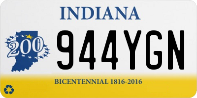IN license plate 944YGN