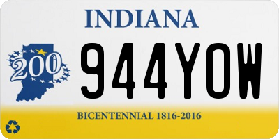 IN license plate 944YOW
