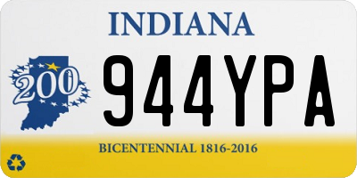 IN license plate 944YPA