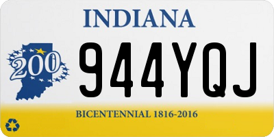 IN license plate 944YQJ