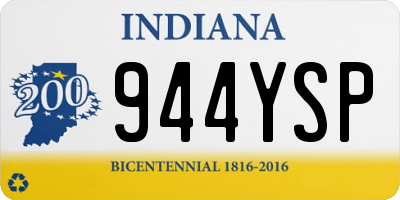 IN license plate 944YSP
