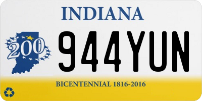 IN license plate 944YUN
