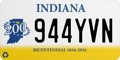 IN license plate 944YVN