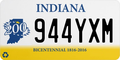 IN license plate 944YXM