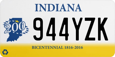 IN license plate 944YZK