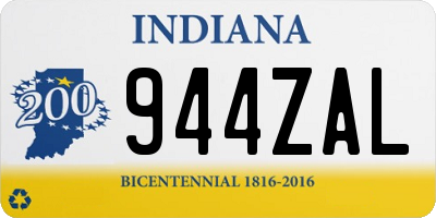 IN license plate 944ZAL