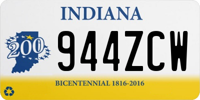 IN license plate 944ZCW