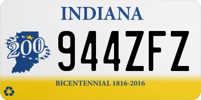 IN license plate 944ZFZ