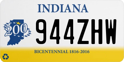 IN license plate 944ZHW
