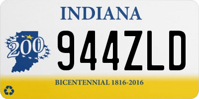 IN license plate 944ZLD
