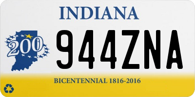 IN license plate 944ZNA