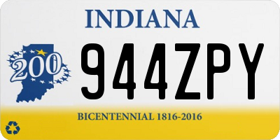 IN license plate 944ZPY
