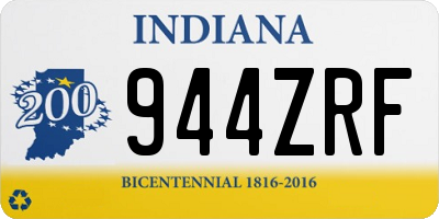 IN license plate 944ZRF