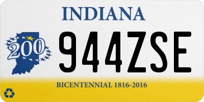IN license plate 944ZSE