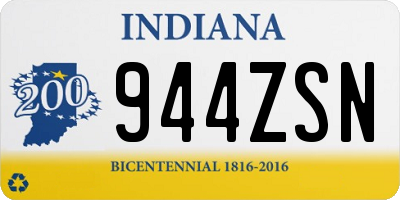 IN license plate 944ZSN