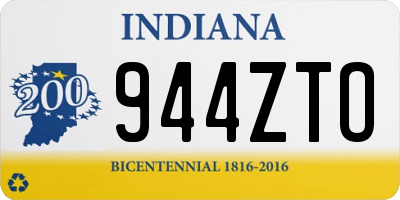 IN license plate 944ZTO
