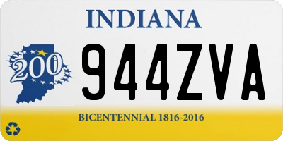 IN license plate 944ZVA