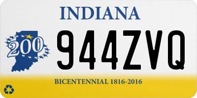 IN license plate 944ZVQ