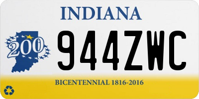 IN license plate 944ZWC