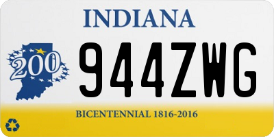 IN license plate 944ZWG