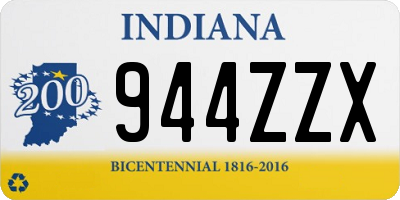 IN license plate 944ZZX