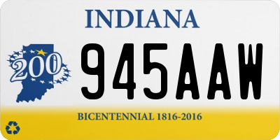 IN license plate 945AAW