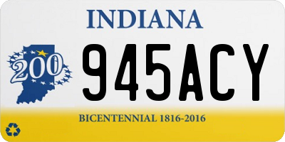IN license plate 945ACY