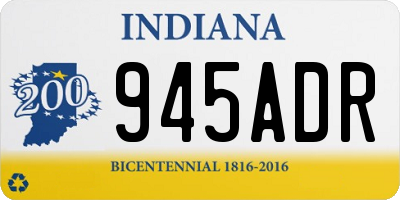 IN license plate 945ADR
