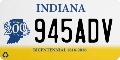 IN license plate 945ADV
