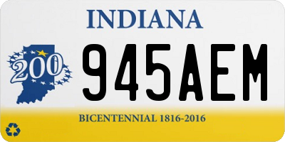 IN license plate 945AEM