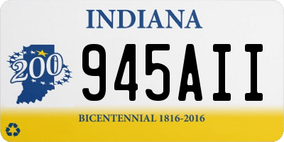 IN license plate 945AII