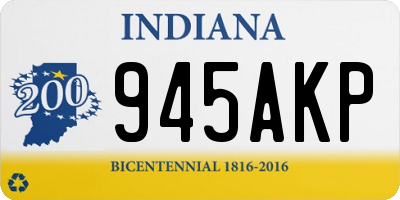 IN license plate 945AKP